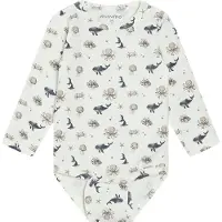 Minymo - Kid's Body L/S AOP - Body size 68, blanco