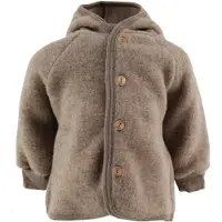 Engel - Children's Hooded Jacket with Wooden Buttons - Chaqueta de lana size 86/92, marrón