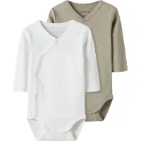 Name it Pijama entero/body beige oscuro / blanco