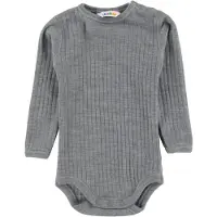 Joha - Kid's Body L/S - Ropa interior merino size 70, gris/morado