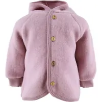 Engel - Children's Hooded Jacket with Wooden Buttons - Chaqueta de lana size 110/116, fucsia