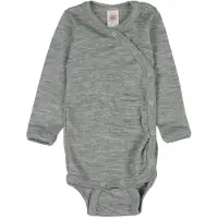 Engel - Kids' Wraparound Bodysuit L/S - Ropa interior merino size 74/80, gris