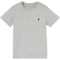 Ralph Lauren para niño. 322832904039 Camiseta de punto jersey de algodón gris (3años= 102/108cm), Clásico, Manga corta, moda infantil,