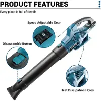 StarTech.com Soplador eléctrico sin escobillas, con 6 niveles de potencia, de 8000 a 17000 RPM, con un flujo de aire de 22 a 40 m/s, diseño ligero y ergonómico, sin batería