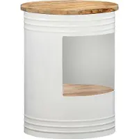 Syfax Mesa de centro de madera maciza de mango 43x55 cm