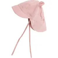 Huttelihut - Kid's Summer Hat Ears Muslin - Sombrero size 48 cm - 6-12 Months, fucsia