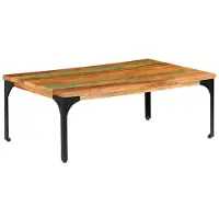 Syfax Mesa de centro madera maciza reciclada 100x60x35 cm