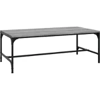 Syfax Mesa de centro madera contrachapada gris Sonoma 100x50x35 cm