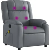 Sonstiges Sillón de masaje reclinable cuero sintético gris
