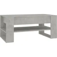 Syfax Mesa de centro madera contrachapada gris hormigón 102x55x45 cm