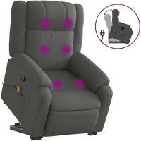 Sonstiges Silla de masaje reclinable de pie de tela gris oscuro