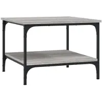 Syfax Mesa de centro madera de ingeniería gris Sonoma 55x55x40 cm
