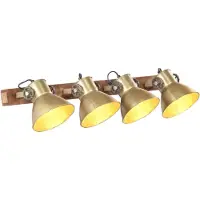 Syfax Lámpara de pared industrial latón 90x25 cm E27