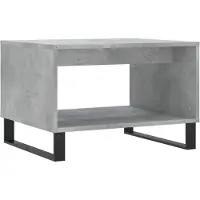 Syfax Mesa de centro madera de ingeniería gris hormigón 60x50x40 cm