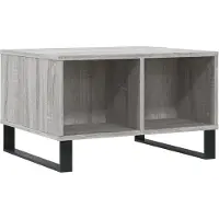 Syfax Mesa de centro madera contrachapada gris Sonoma 60x50x36,5 cm