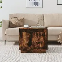 Prolenta Maison Exclusive - Mesa de centro en roble ahumado, 51x50x44 cm, fabricada en material de madera