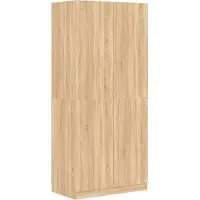 Syfax Armario de madera contrachapada color roble Sonoma 90x52x200 cm