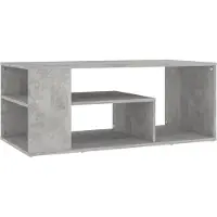 Syfax Mesa de centro madera de ingeniería gris hormigón 100x50x40 cm