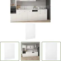 The Living Store Panel frontal para lavavajillas Living Store, color blanco, dimensiones 45x3x67 cm, material: tablero de madera