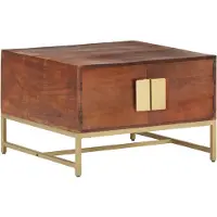 Prolenta Maison Exclusive - Mesa de centro color miel, 67x67x45 cm, madera maciza de acacia