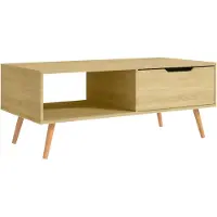 Syfax Mesa de centro madera de ingeniería roble Sonoma 100x49,5x43 cm