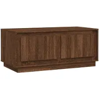 Syfax Mesa de centro madera contrachapada marrón roble 102x50x44 cm