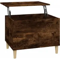 Syfax Mesa de centro madera contrachapada roble ahumado 60x44,5x45 cm