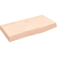 Syfax Encimera de baño madera maciza sin tratar 60x30x(2-6) cm