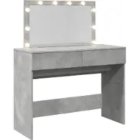 Syfax Tocador con luces LED gris hormigón 100x40x120 cm