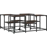 Syfax Mesa de centro madera de ingeniería roble marrón 91x91x40 cm