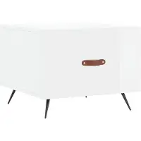 Syfax Mesa de centro madera de ingeniería brillo blanco 50x50x40 cm