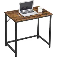 Vasagle , escritorio pequeño, mesa de ordenador, ideal para oficina, estudio, dormitorio, 50 x 80 x 76 cm, diseño industrial, estructura de metal