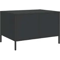 Syfax Mesa de centro acero laminado en frío negro 68,5x50x43,5 cm