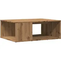 Syfax Mesa de centro madera de ingeniería roble artisan 90x67x33 cm