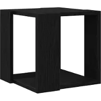 Syfax Mesa de Café Roble Negro 32 x 32 x 30 cm Madera de ingeniería