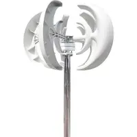 OEM Turbina eólica vertical, capacidad para generar energía a bajas velocidades de viento, producción de energía ecológica, color blanco, 2 unidades, 2000W, 24V