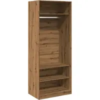 Syfax Armario de madera de ingeniería roble artesanal 80x50x200 cm