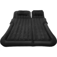 StarTech.com Colchón inflable universal plegable, juego de colchones para el asiento trasero del coche, colchón inflable con superficie acolchada, bomba y almohada, color negro