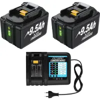 StarTech.com Batería compatible para Makita, 18V, de iones de litio, 9500 mAh, color dorado, compatible con modelos BL1830/BL1860/BL1890, incluye cargador