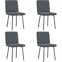 Syfax Sillas de comedor 4 unidades terciopelo gris oscuro