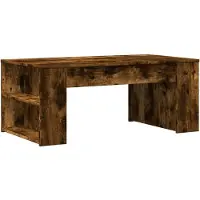 Syfax Mesa de centro madera de ingeniería roble ahumado 102x55x42 cm