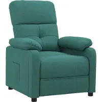 Syfax Sillón reclinable, color verde oscuro, tapizado en tela
