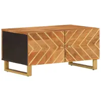Syfax Mesa de centro madera maciza de mango marrón 80x50x40 cm