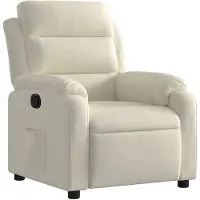 Sonstiges Sillón reclinable terciopelo blanco crema