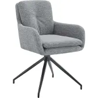 CLP Silla de comedor Pickett - tapizada en tela gris