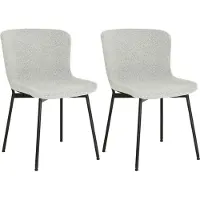 HowHomely : Juego de 2 sillas, sillas para comedor, sillas para cocina, color beige, decoración