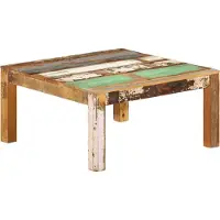 Syfax Mesa de centro de madera maciza reciclada 80x80x40 cm