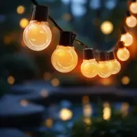 Spetebo Guirnalda de luces LED solares con 24 bombillas - Longitud total aproximada de 660 cm - Guirnalda de luces para fiestas, luz blanca cálida