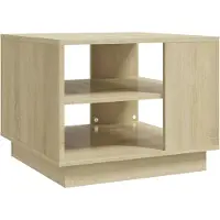 Syfax Mesa de centro madera de ingeniería roble Sonoma 55x55x43 cm