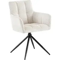 CLP Silla de comedor Jonah, tapizada en tela, diseño moderno, con mecanismo de giro automático que permite un ángulo de 180 grados